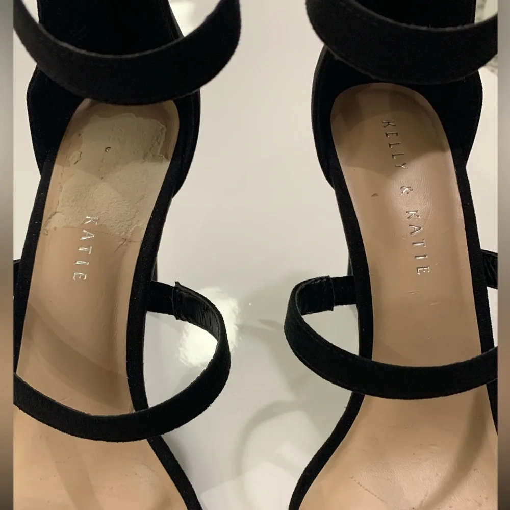 Kelly and Katie Black Size 9.5 Women's Heels Sandals Shoes - Picture 13 of 13